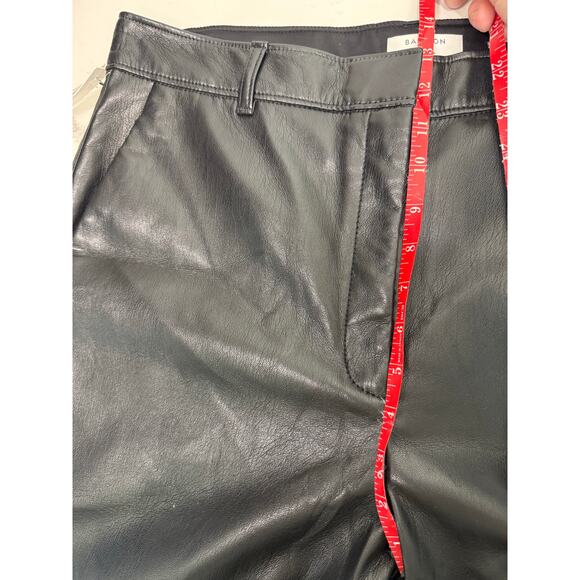 NWT ARITZIA BABATON Command Pant Size 16 Vegan Faux Leather Black Cropped Ankle - Picture 15 of 16